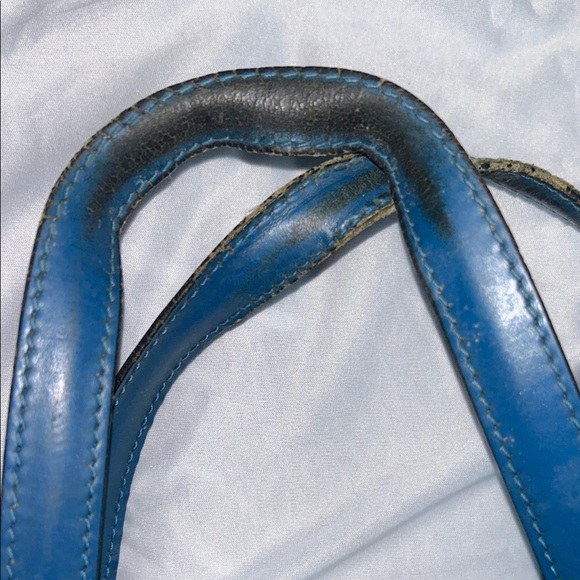 VINTAGE Louis Vuitton St. Jacques Blue Epi Leather Tote Handbag - Picture 3 of 13